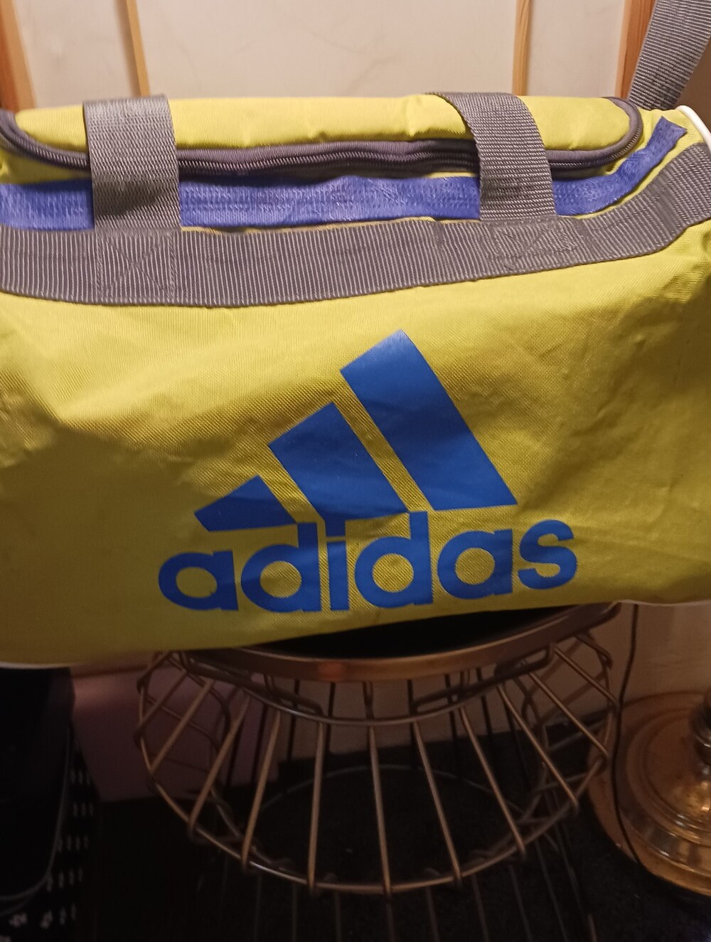 Adidas Vintage 90's Men’s Yellow & Blue Gym Duffel Bag